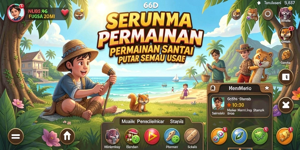Tampilan gameplay 66D yang cerah dan mengasyikkan.