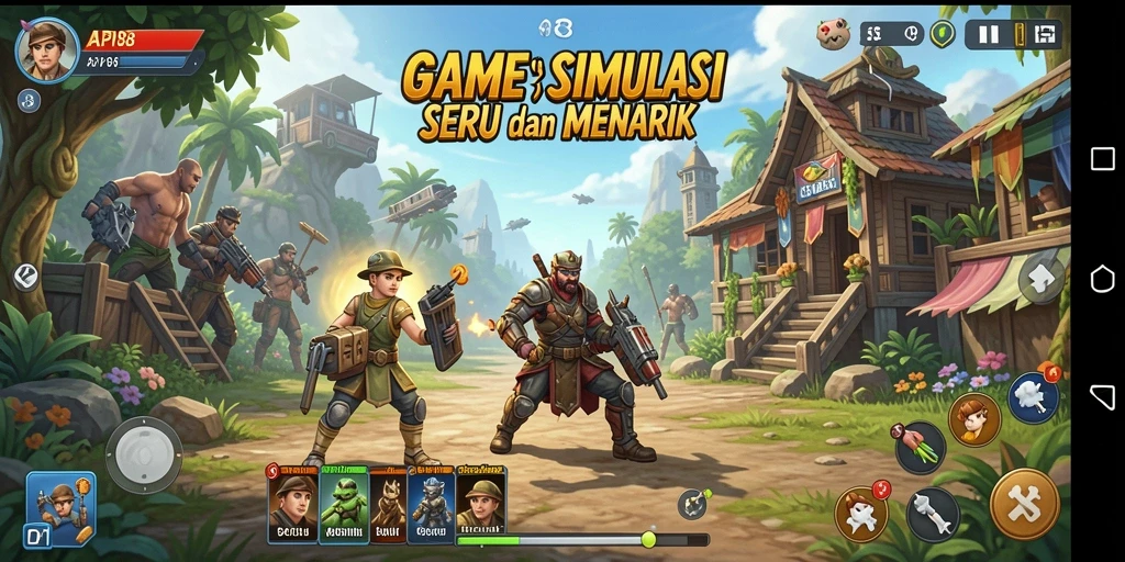 Tampilan gameplay seru dan menantang dari API88 saat merancang simulasi.