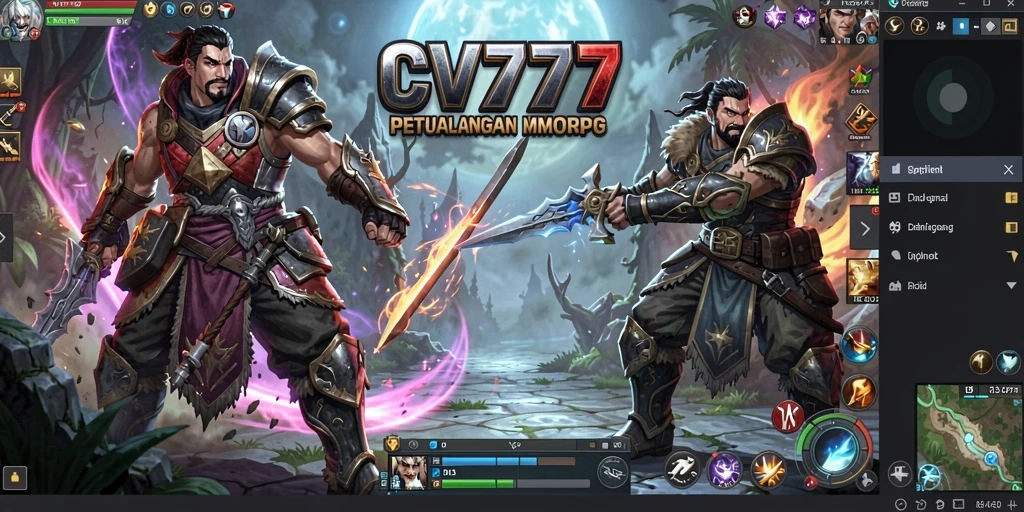 Tampilan gameplay CV777 yang menakjubkan dalam pertarungan MMORPG.