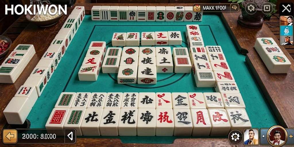 Screenshot menampilkan gameplay Mahjong yang seru dan interaktif.