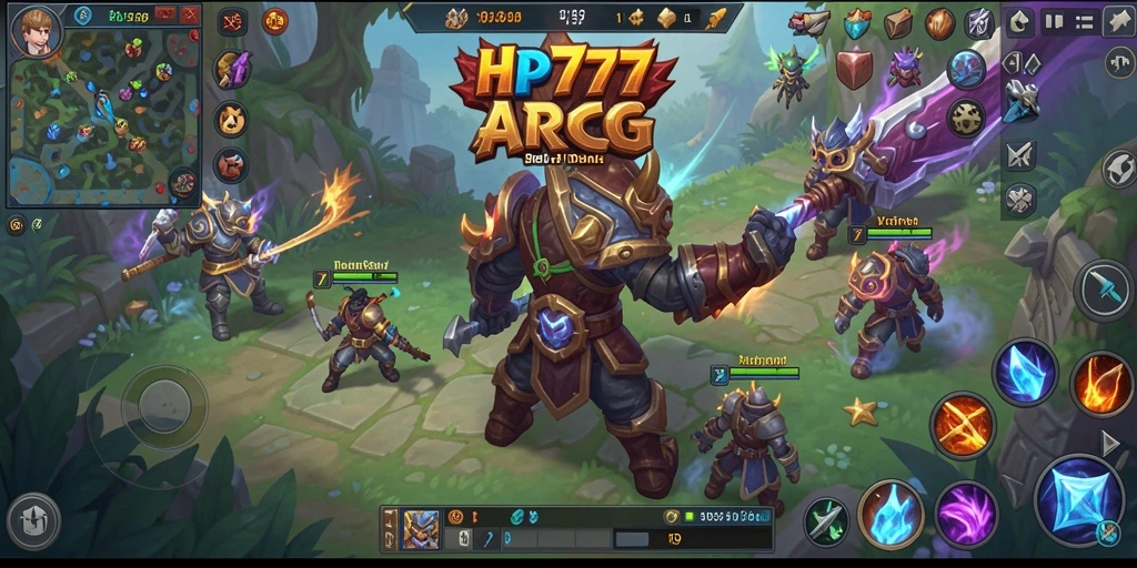 Screenshot gameplay HP777 menampilkan pertarungan seru dan dunia fantasi yang menakjubkan.