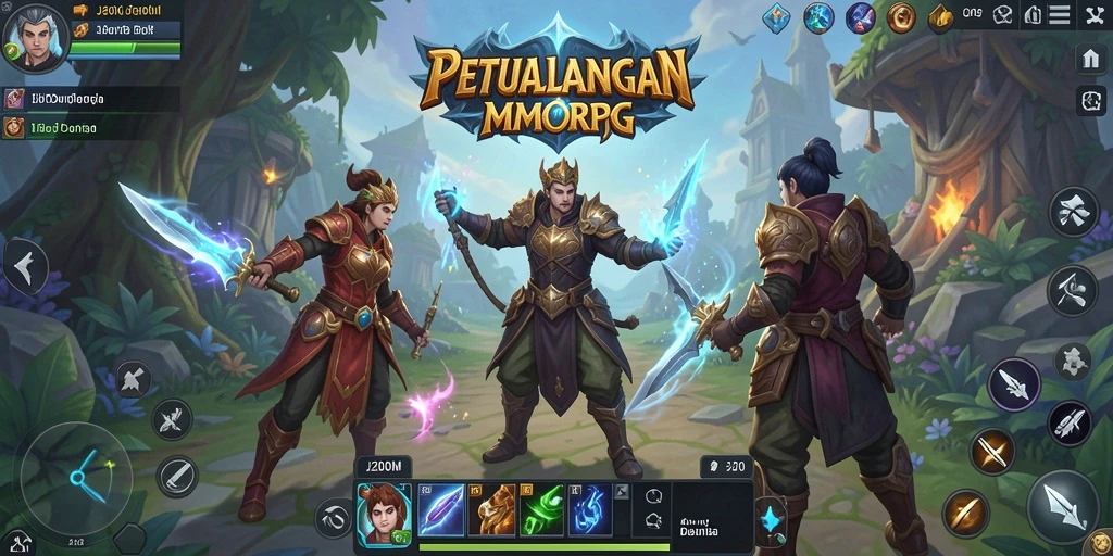 Gameplay seru dan imersif dalam MMORPG J200M.