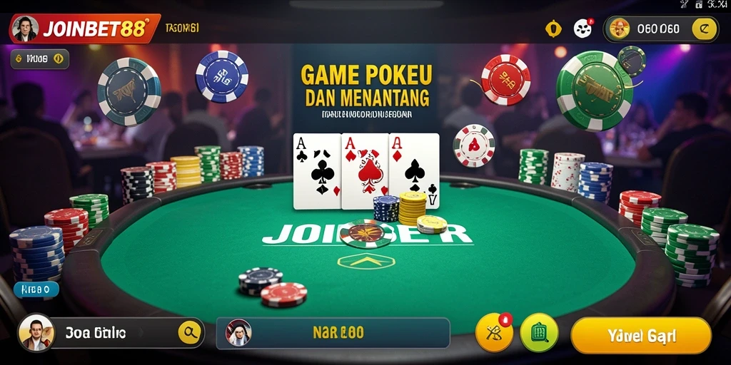 Tampilan gameplay seru dalam aplikasi poker JOINBET88.