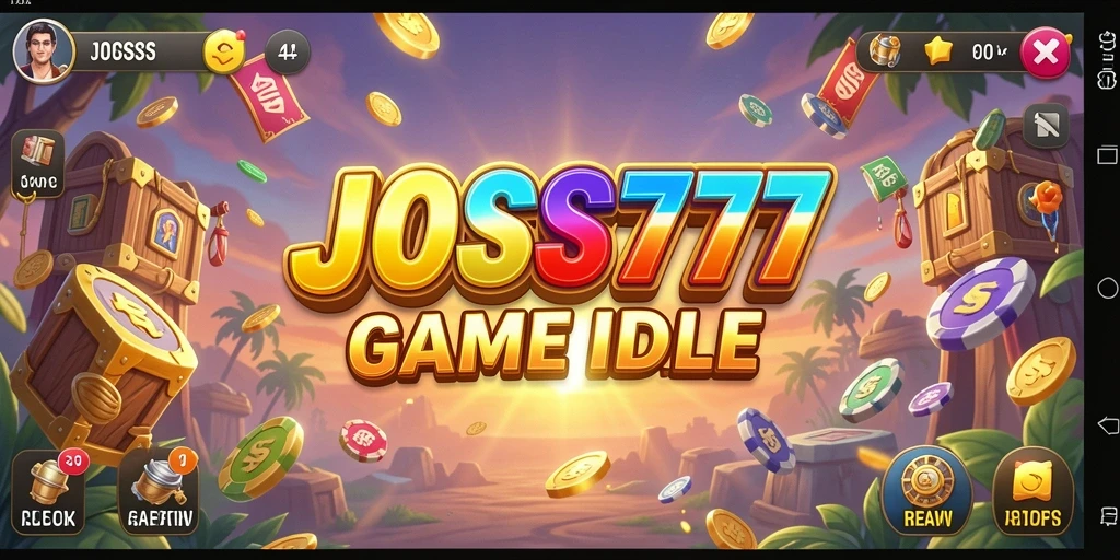 Tampilan gameplay JOSS777 dengan karakter yang bergerak dan sumber daya yang berkembang.