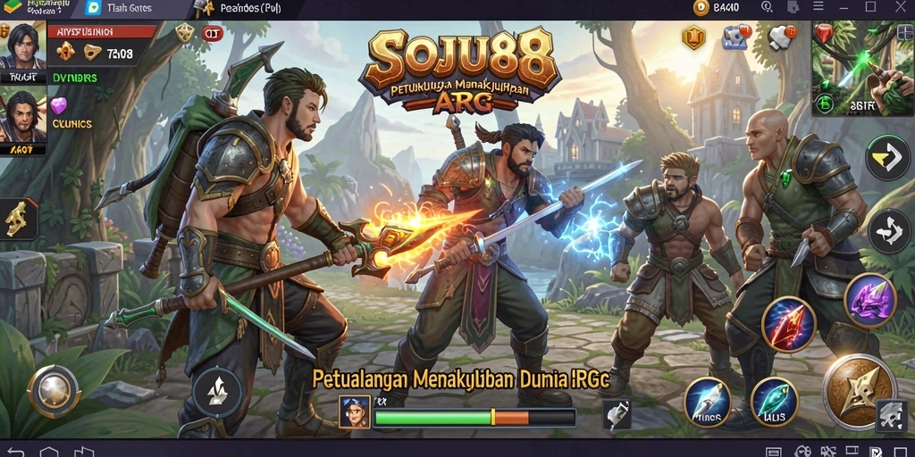 Tampilan gameplay seru dan mendebarkan di SOJU88.