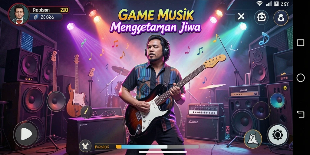 Gameplay ZK7 menampilkan aksi seru dengan irama musik yang menghentak.